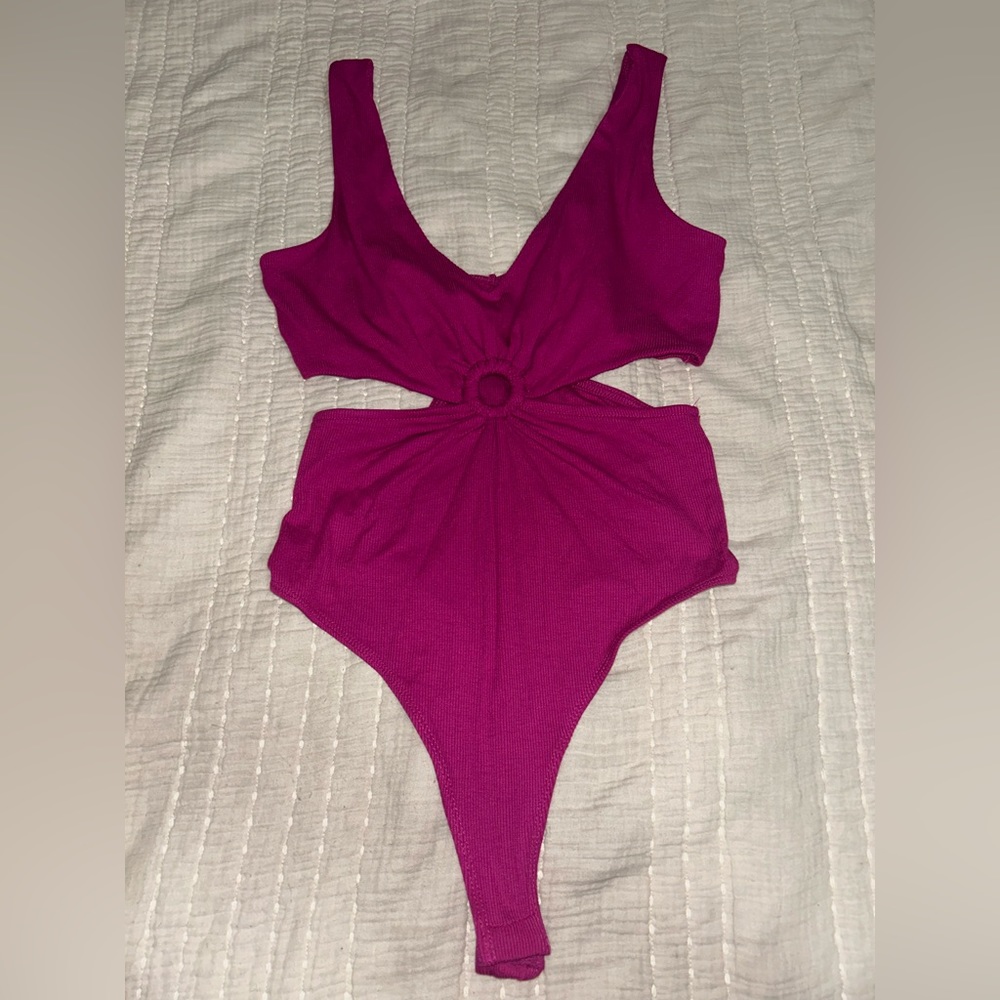 Wild Fable Pink Bodysuit Cut Out MEDIUM